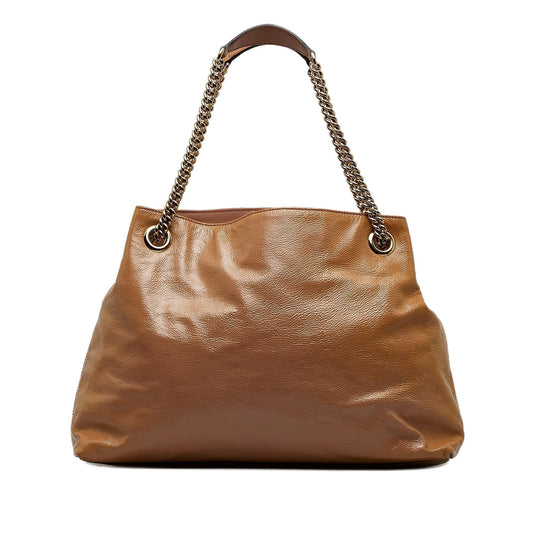 Gucci Medium Patent Soho Chain Tote (YIWtty)