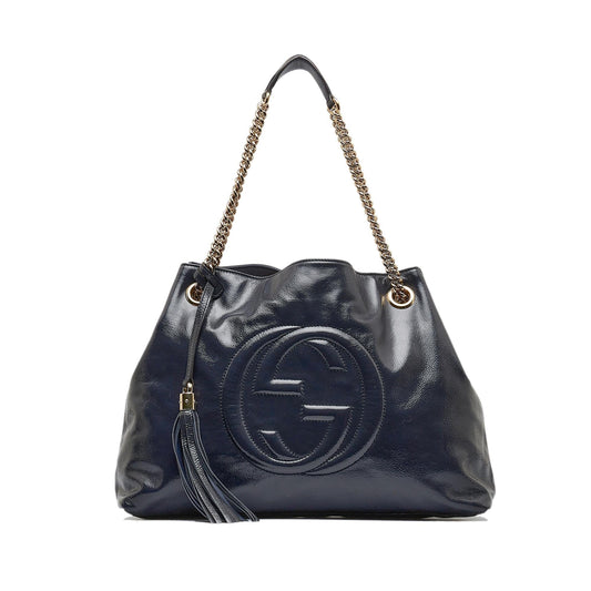 Gucci Medium Patent Soho Chain Tote (ln0QMk)