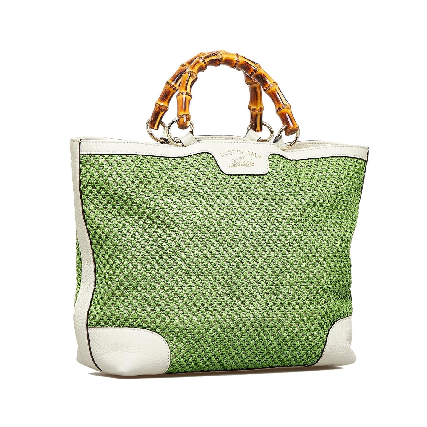 Gucci Medium Raffia Bamboo Shopper Tote (Po0R3i)