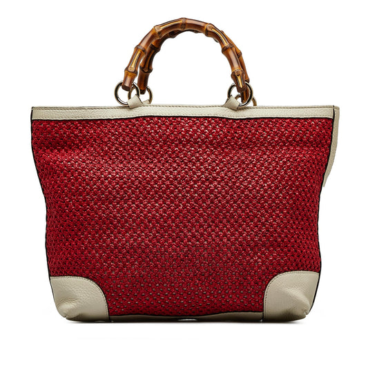 Gucci Medium Raffia Bamboo Shopper Tote (huzjM4)