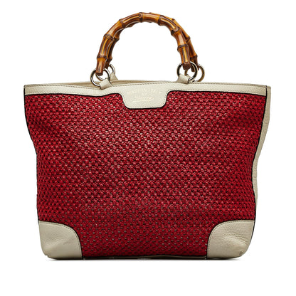 Gucci Medium Raffia Bamboo Shopper Tote (huzjM4)