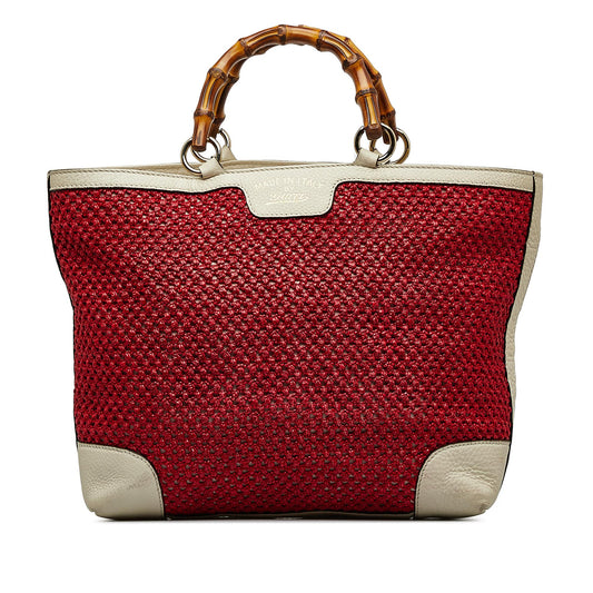 Gucci Medium Raffia Bamboo Shopper Tote (huzjM4)