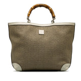 Gucci Medium Raffia Bamboo Shopper Tote (lv32Tc)