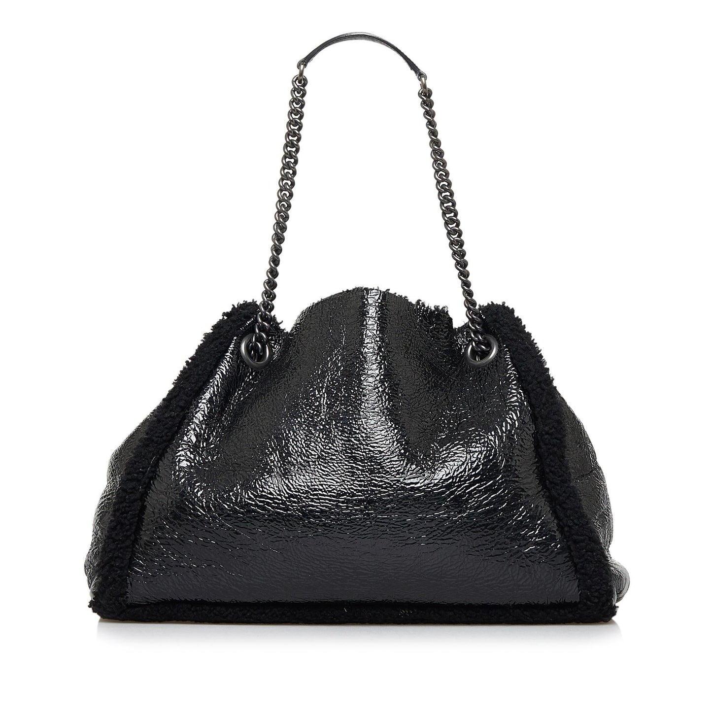 Gucci Medium Shearling Patent Soho Tote (UHtKPg)