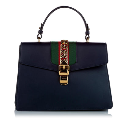 Gucci Medium Sylvie Leather Satchel (25632)