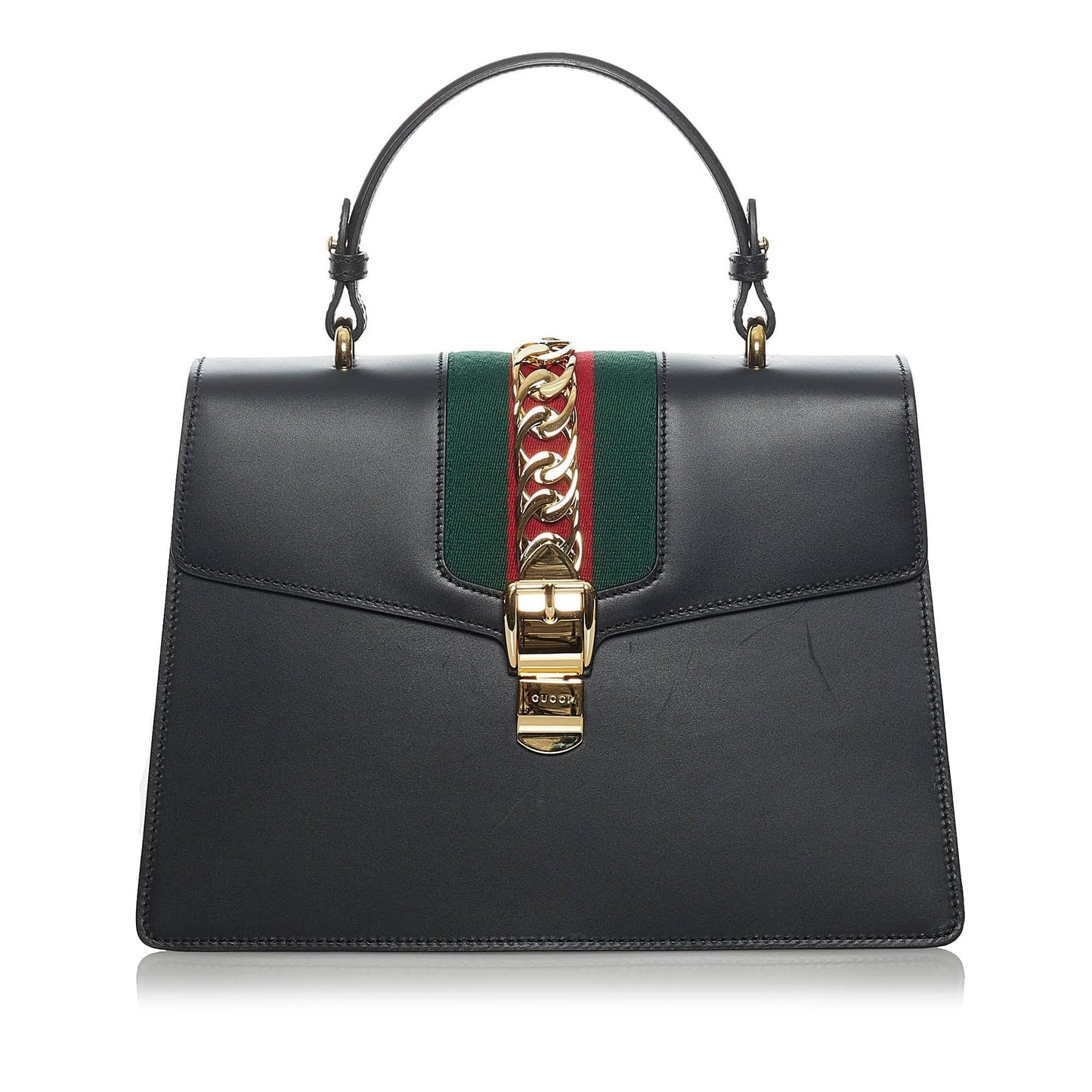 Gucci Medium Sylvie Leather Satchel (33834)