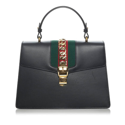 Gucci Medium Sylvie Leather Satchel (33834)