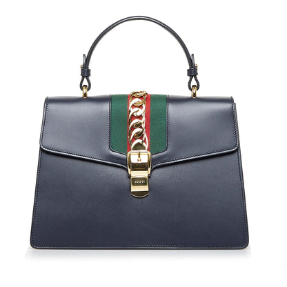 Gucci Medium Sylvie Leather Satchel (xoqKeR)