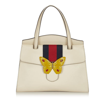 Gucci Medium Web Linea Butterfly Totem Satchel (31390)