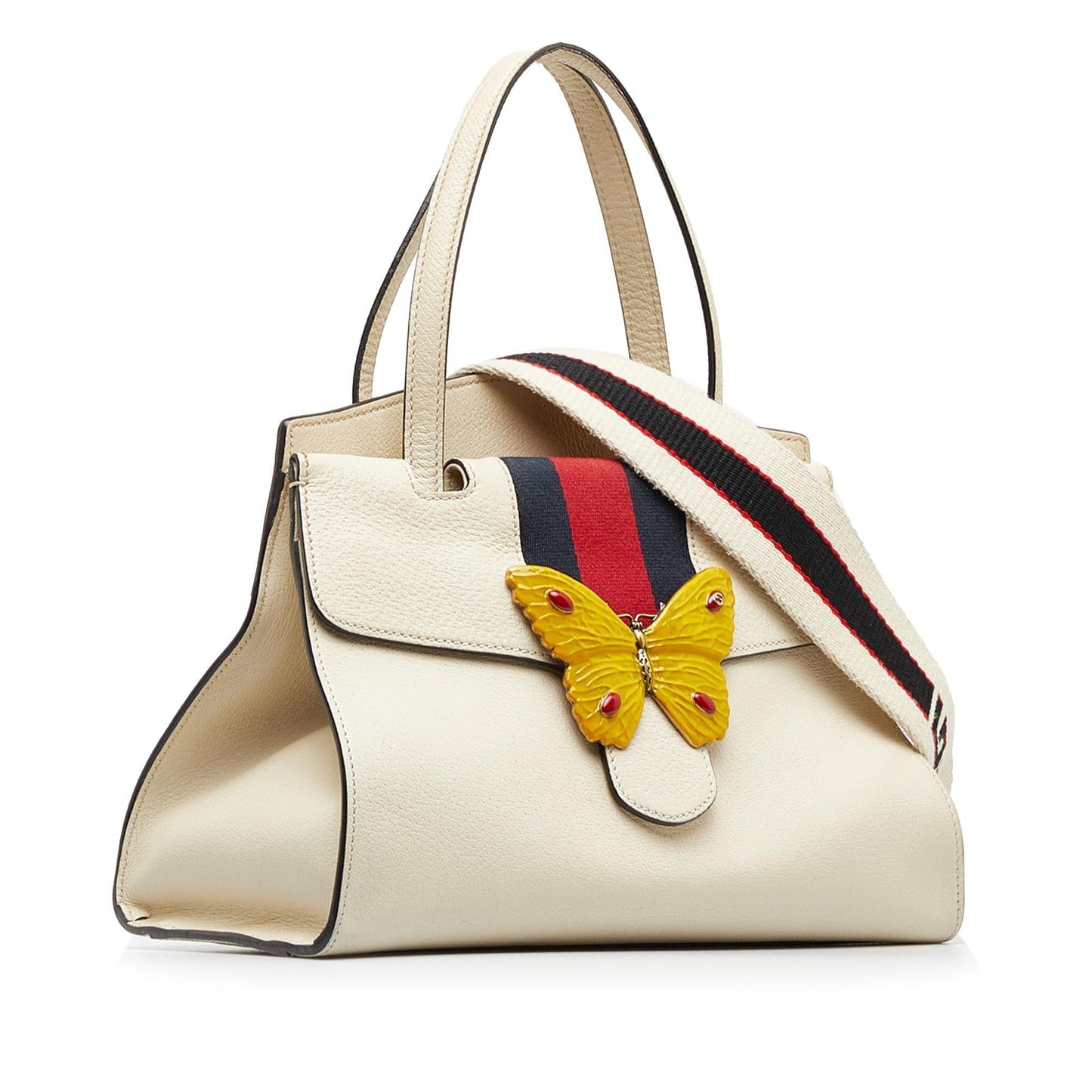Gucci Medium Web Linea Butterfly Totem Satchel (BYS4EZ)