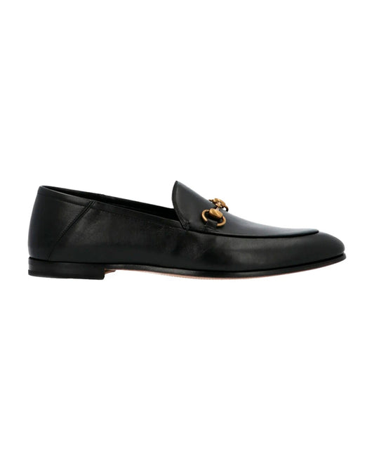 GUCCI MEN'S BRIXTON LEATHER APRON TOE ANGELLO LOAFERS