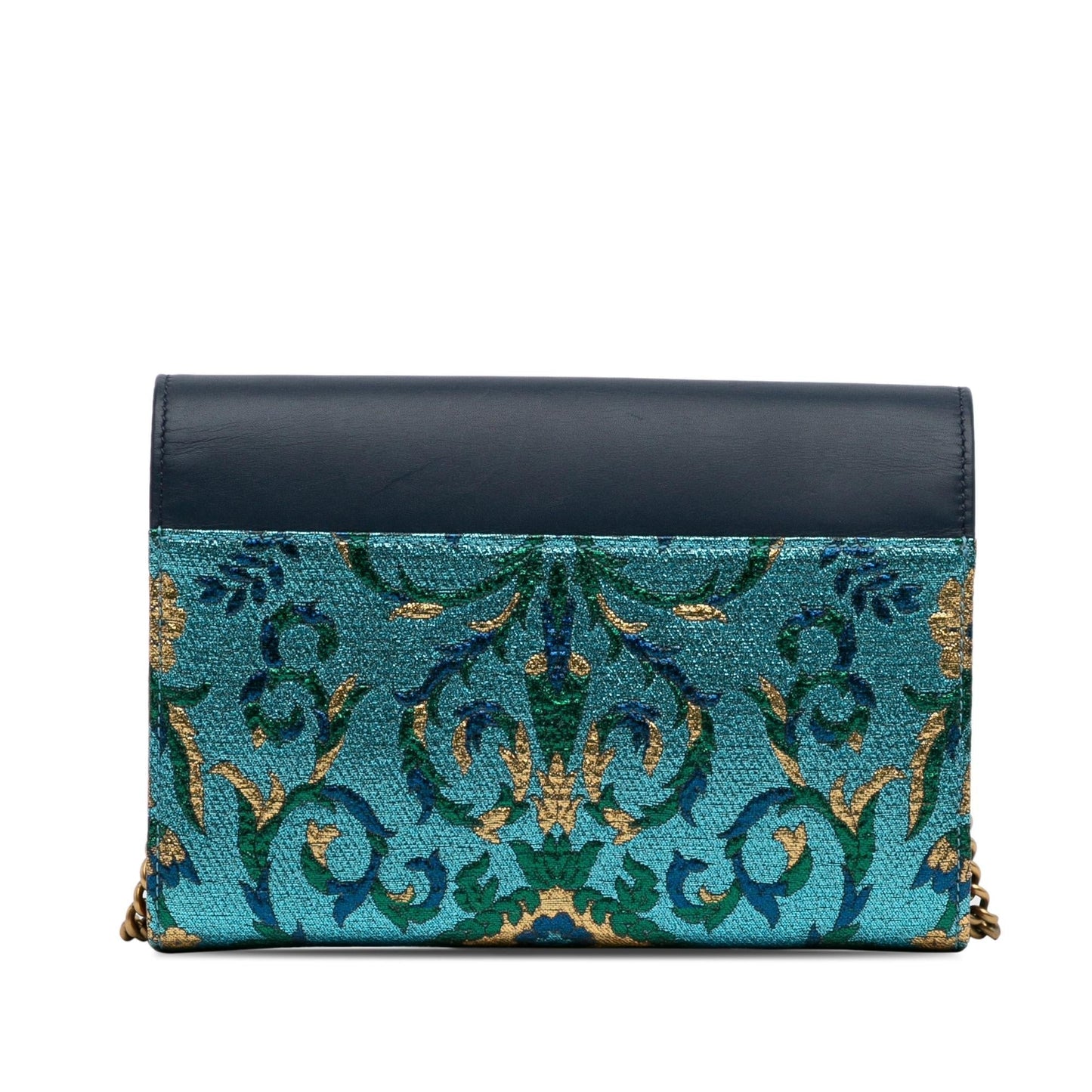 Gucci Metallic Brocade Dionysus Wallet on Chain (ob4a3q)