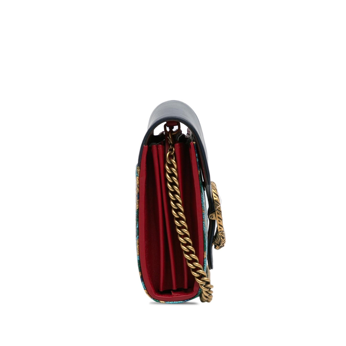 Gucci Metallic Brocade Dionysus Wallet on Chain (ob4a3q)