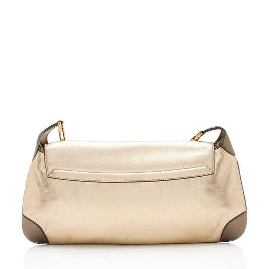 Gucci Metallic Leather Tiger Charm Shoulder Bag (SHF-ltMIAv)