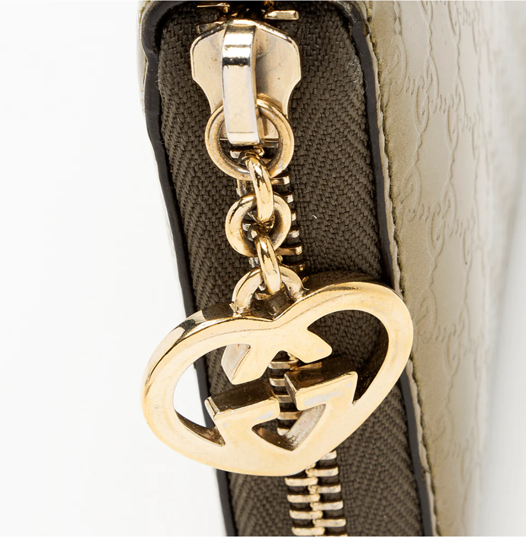GCI METALLIC MICROGCISSIMA ZIP AROUND WALLET