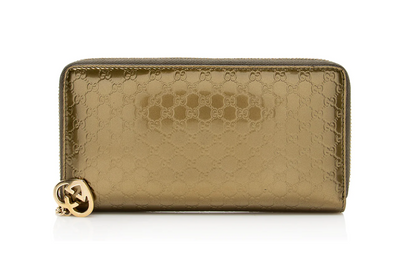 GCI METALLIC MICROGCISSIMA ZIP AROUND WALLET