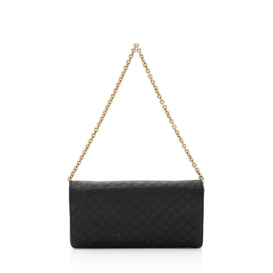 Gucci Micro Guccissima Leather Wallet on Chain Bag (SHF-19776)