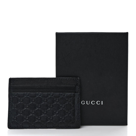 GUCCI MICROGUCCISIMA LEATHER CARD HOLDER