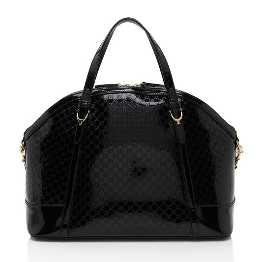 Gucci Microguccissima Patent Leather Nice Satchel (SHF-pCYqKU)