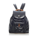 Gucci Mini Bamboo Drawstring Leather Backpack (33125)