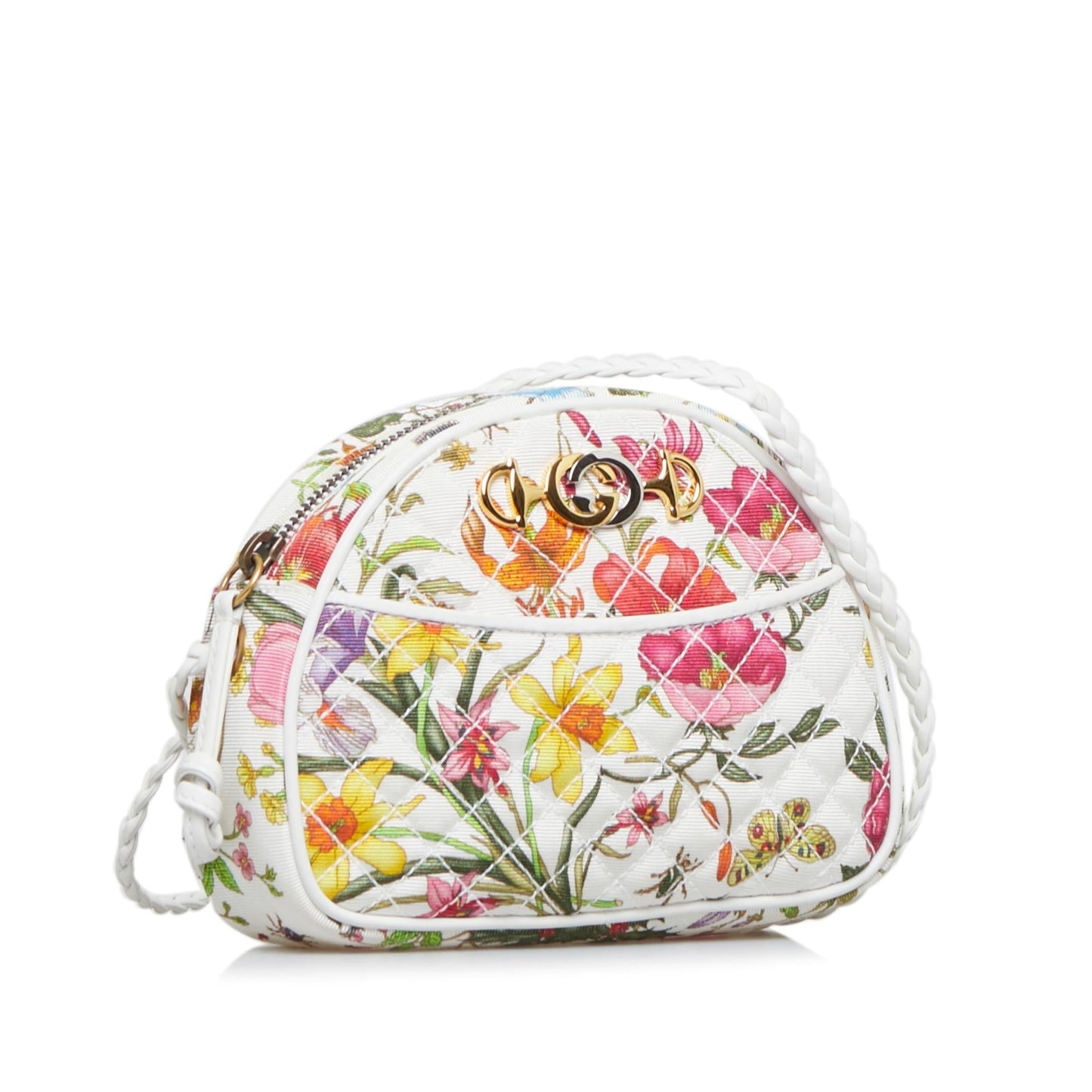 Gucci Mini Flora Trapuntata Crossbody Bag (EsClra)