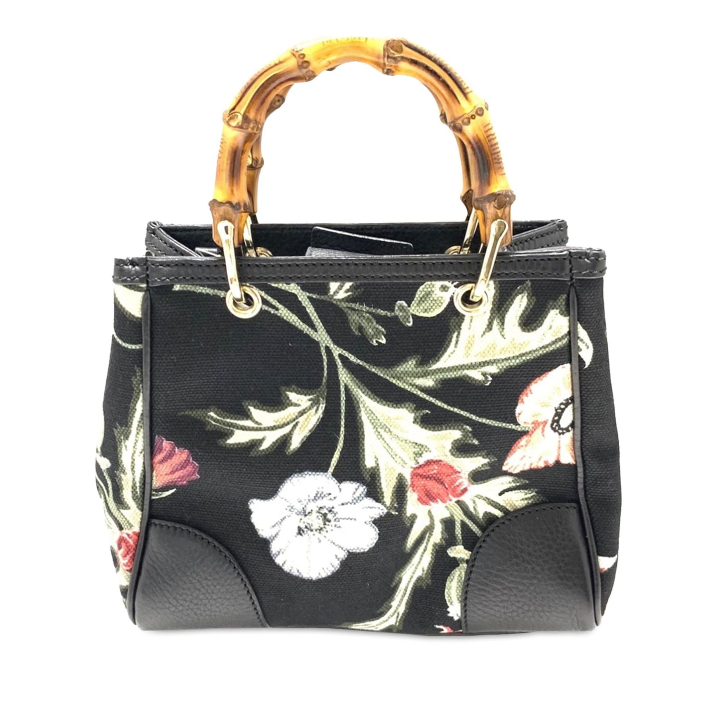 Gucci Mini Floral Canvas Bamboo Shopper (Uikssh)