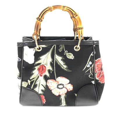 Gucci Mini Floral Canvas Bamboo Shopper (Uikssh)