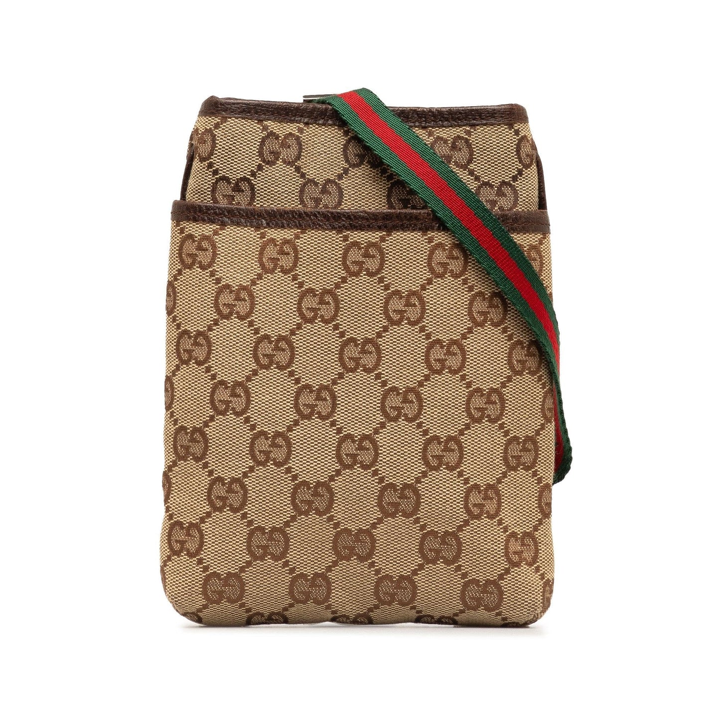 Gucci Mini GG Canvas Web Crossbody Bag (1cLFGf)