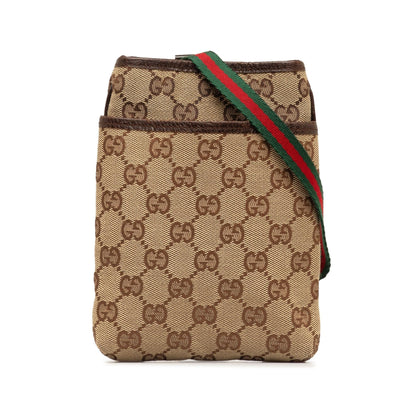 Gucci Mini GG Canvas Web Crossbody Bag (1cLFGf)