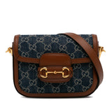 Gucci Mini GG Denim Horsebit 1955 Satchel (7wIpkG)