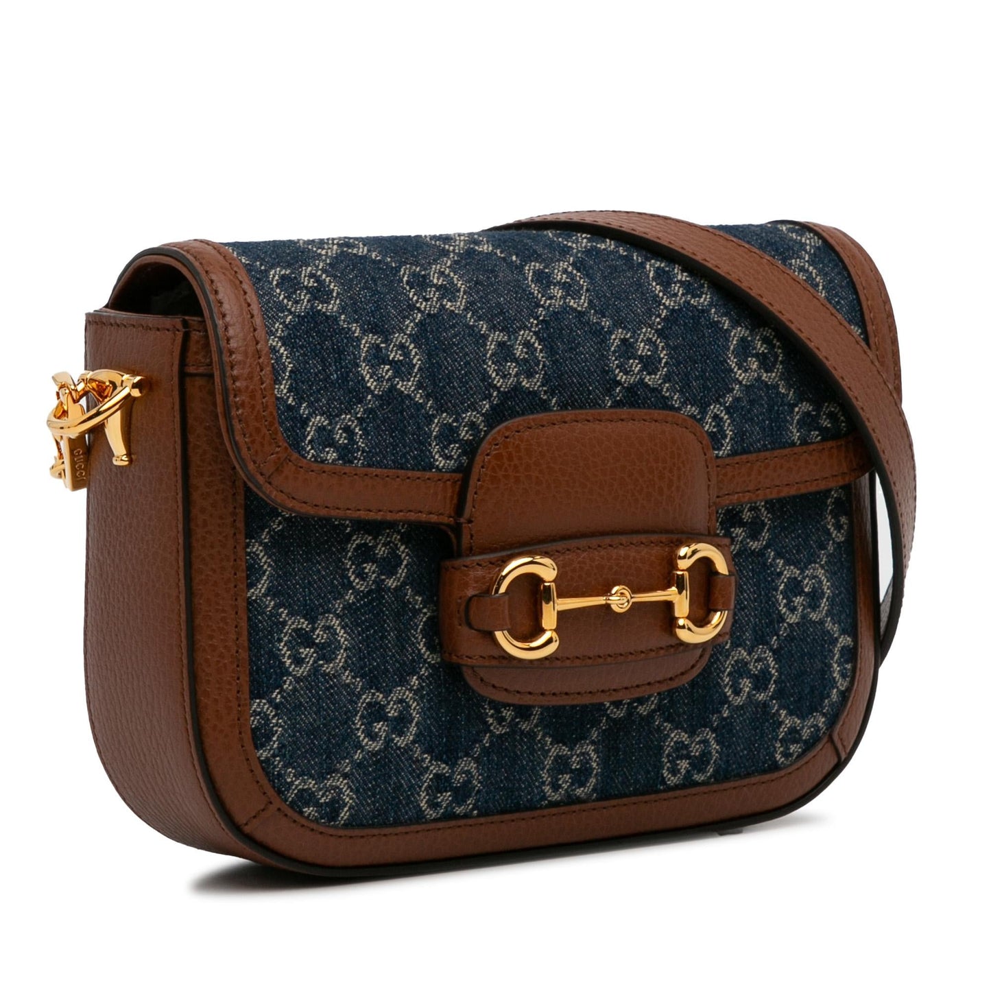 Gucci Mini GG Denim Horsebit 1955 Satchel (7wIpkG)