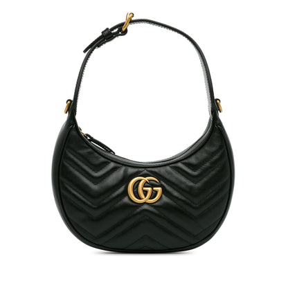 Gucci Mini GG Marmont Half Moon Bag (ramOzt)