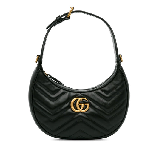 Gucci Mini GG Marmont Half Moon Bag (ramOzt)