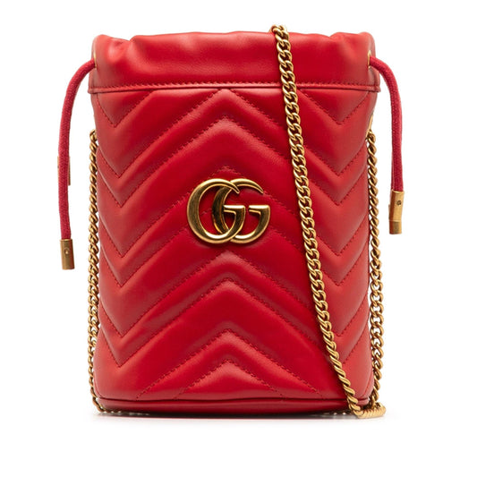 Gucci Mini GG Marmont Matelasse Bucket Bag (mU1NG8)