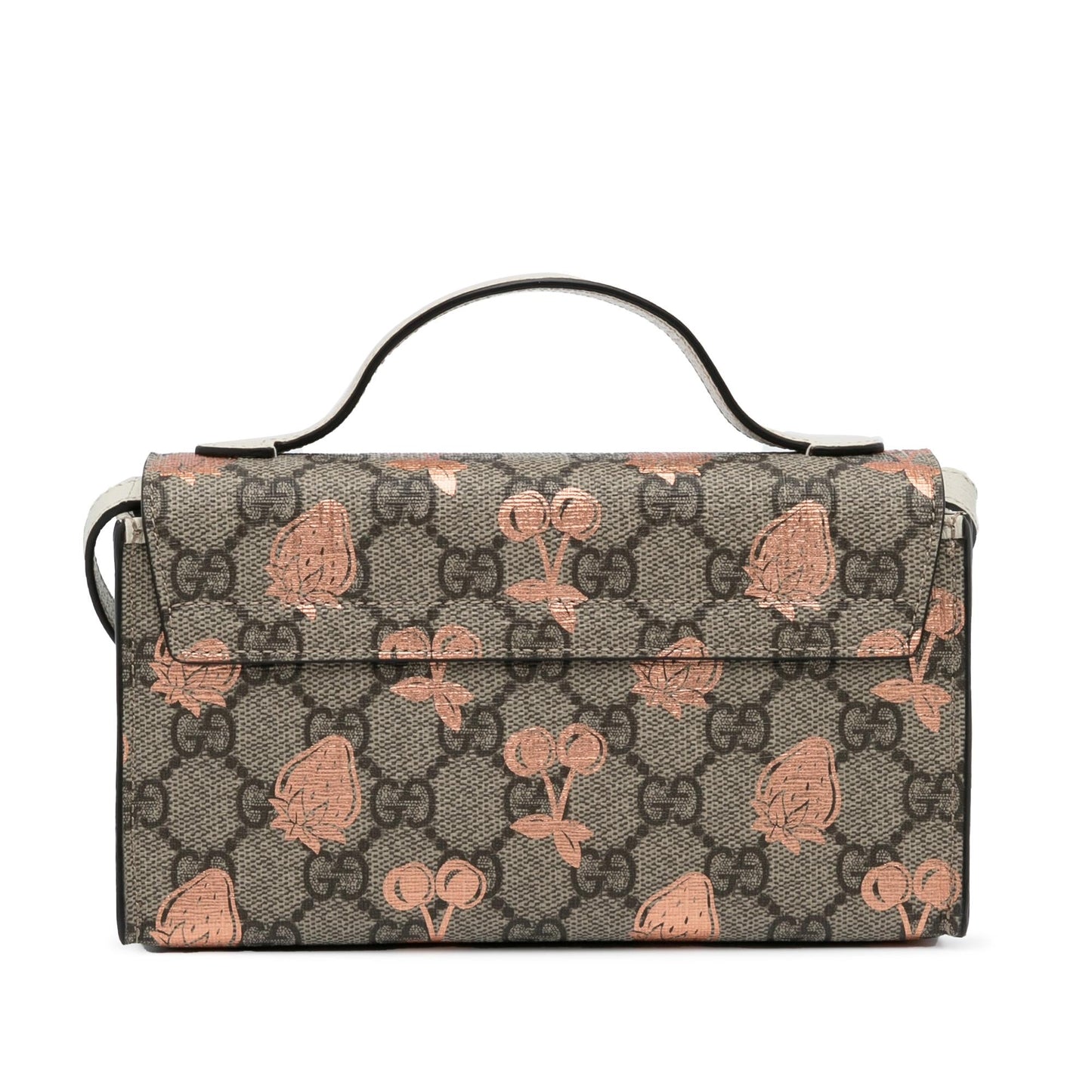 Gucci Mini GG Supreme Berry Padlock Satchel (0xk6RT)