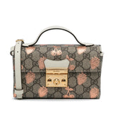 Gucci Mini GG Supreme Berry Padlock Satchel (0xk6RT)