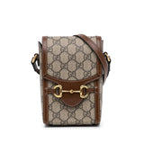 Gucci Mini GG Supreme Horsebit 1955 Crossbody Bag (fmvzee)