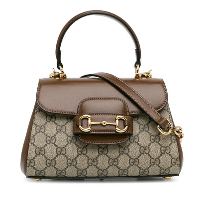 Gucci Mini GG Supreme Horsebit 1955 Satchel (SrwnA0)