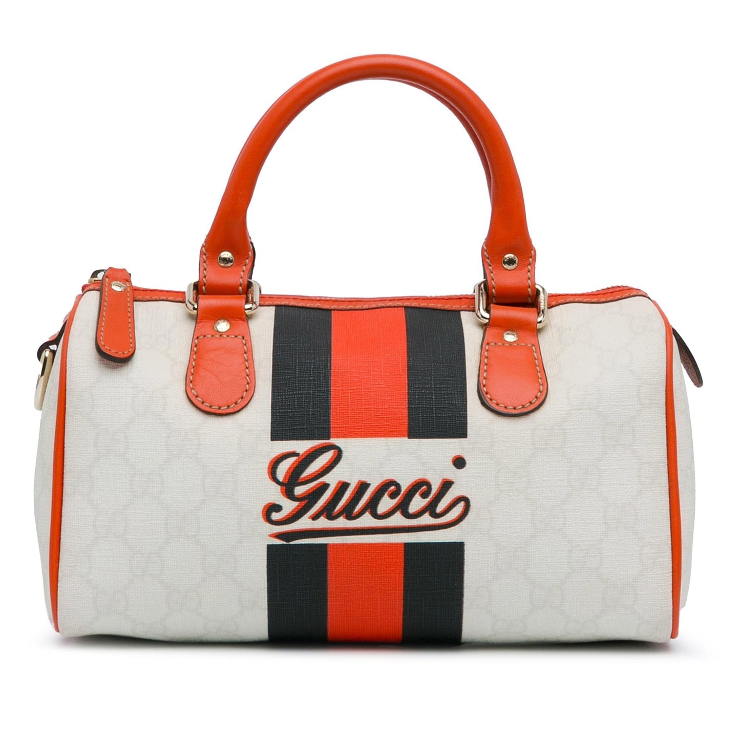 Gucci Mini GG Supreme Joy Web Boston Bag (R1IO0Q)