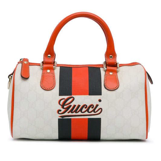 Gucci Mini GG Supreme Joy Web Boston Bag (R1IO0Q)