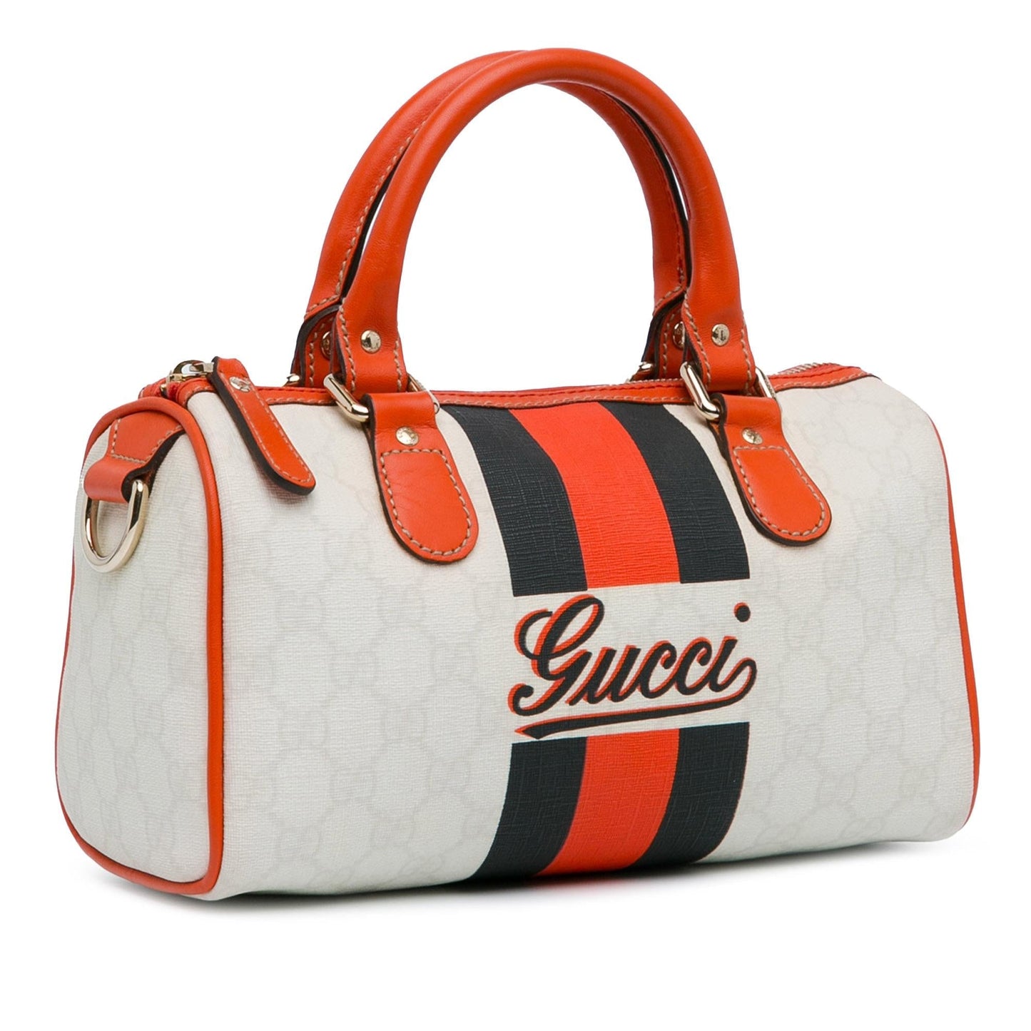 Gucci Mini GG Supreme Joy Web Boston Bag (R1IO0Q)