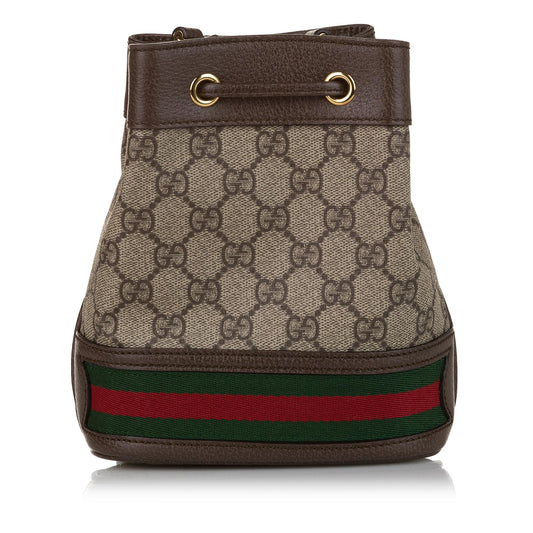 Gucci Mini GG Supreme Ophidia Bucket Bag (33829)