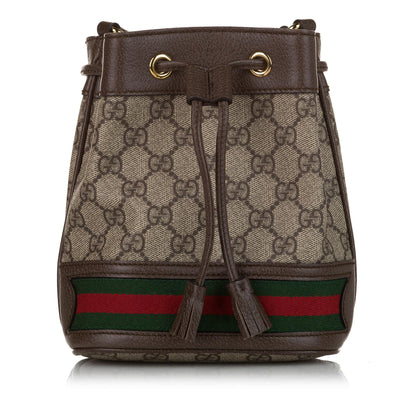 Gucci Mini GG Supreme Ophidia Bucket Bag (33829)