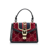 Gucci Mini GG Velvet Sylvie Satchel (DMuxoM)