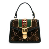 Gucci Mini GG Velvet Sylvie Satchel (f0os8k)