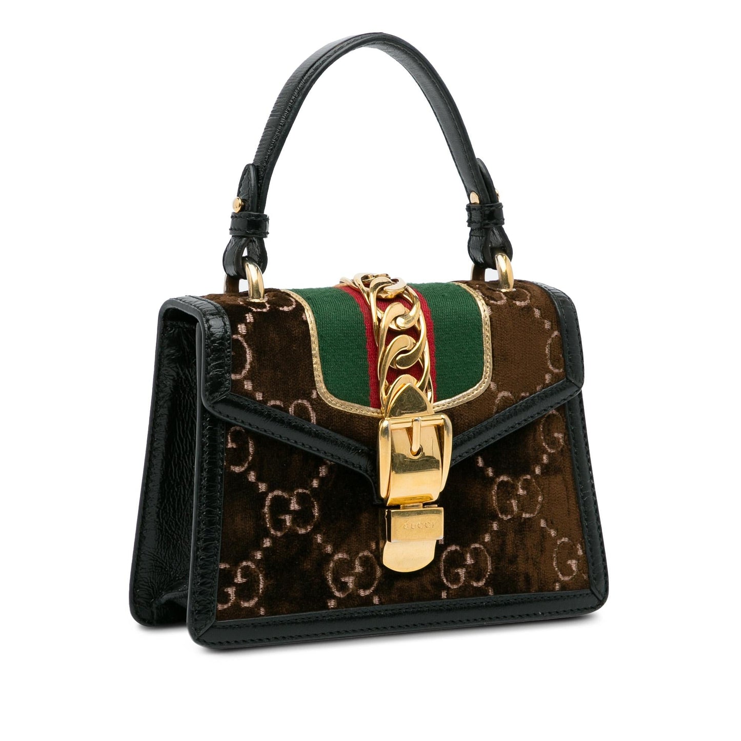 Gucci Mini GG Velvet Sylvie Satchel (f0os8k)