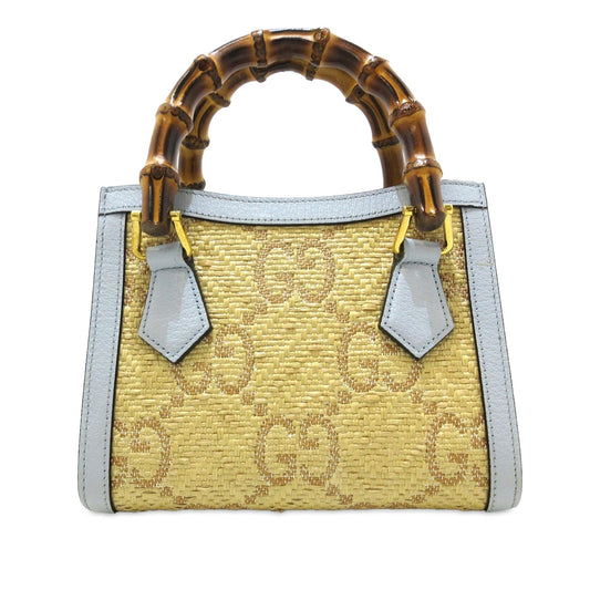 Gucci Mini Jumbo GG Raffia Diana (drcDRd)