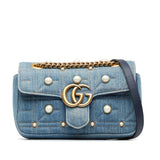 Gucci Mini Pearly GG Marmont Matelasse Shoulder Bag (MEWHwS)