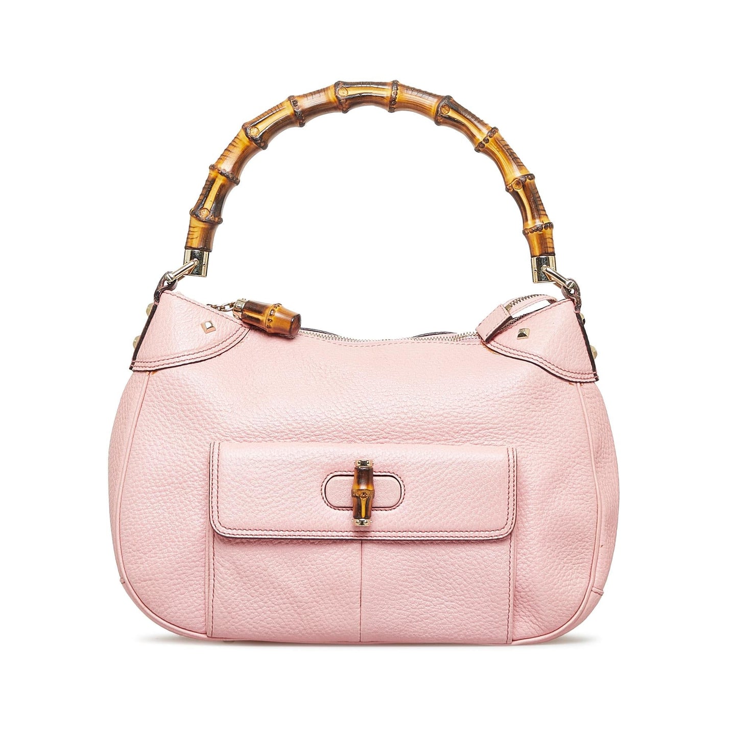 Gucci Nailhead Bamboo Handbag (InJ5MJ)