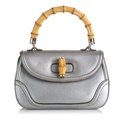 Gucci New Bamboo Leather Handbag (35959)